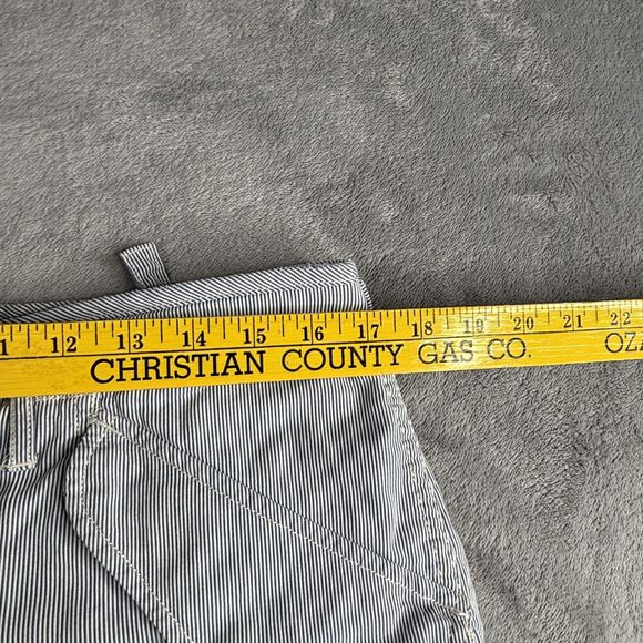 Polo Ralph Lauren Shorts Mens 38 Blue White Hickory Stripe Cargo Carpenter Work - Picture 15 of 16